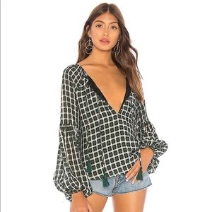 Tularosa Beth Top in Green Plaid